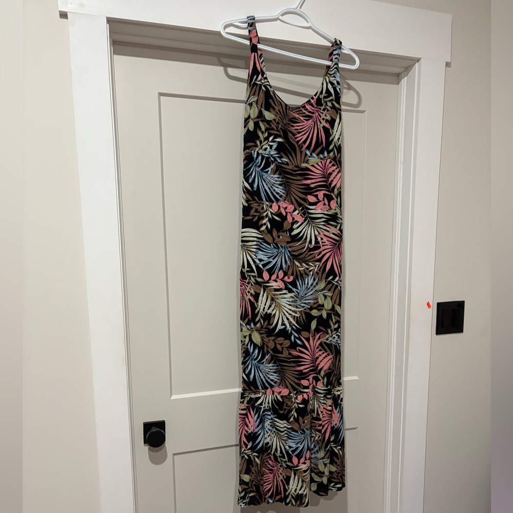 Hurley Tropical Leaf Print Maxi Skirt